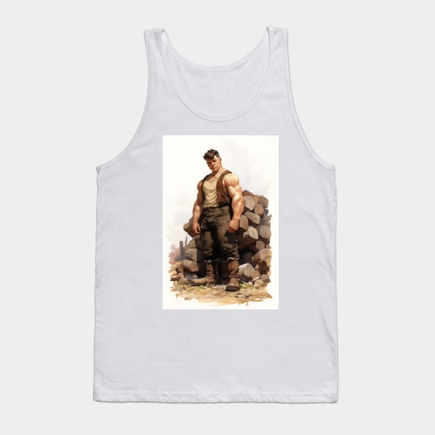 The Strongman Tank Top by David Kincaid Art